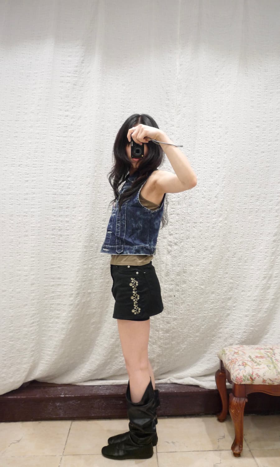 retro denim vest 상품이미지6