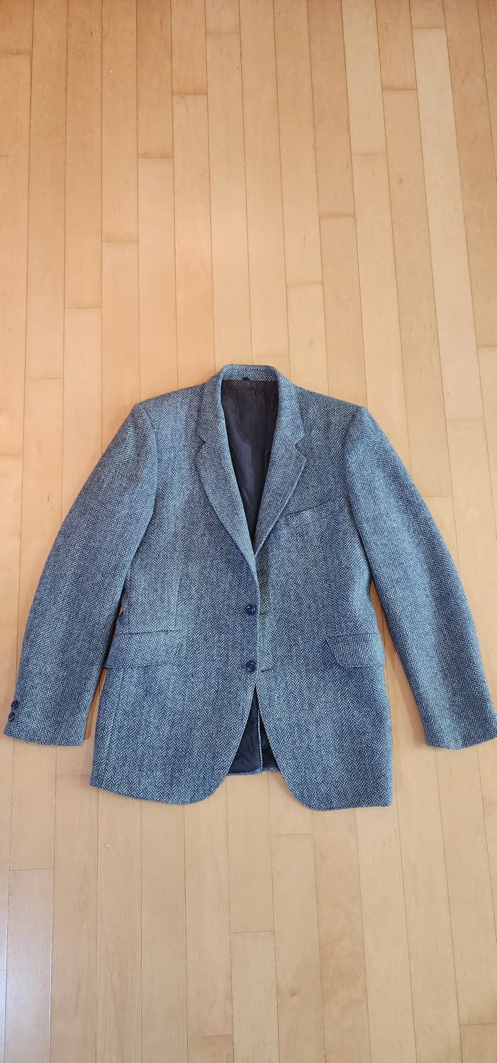 네이비 헤링본 울자켓 L(하자) 상품이미지4