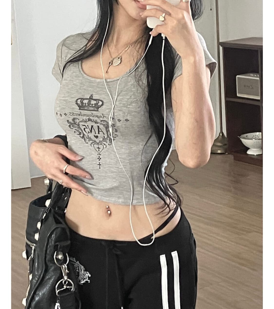 An5 slim tshirt grey 상품이미지2