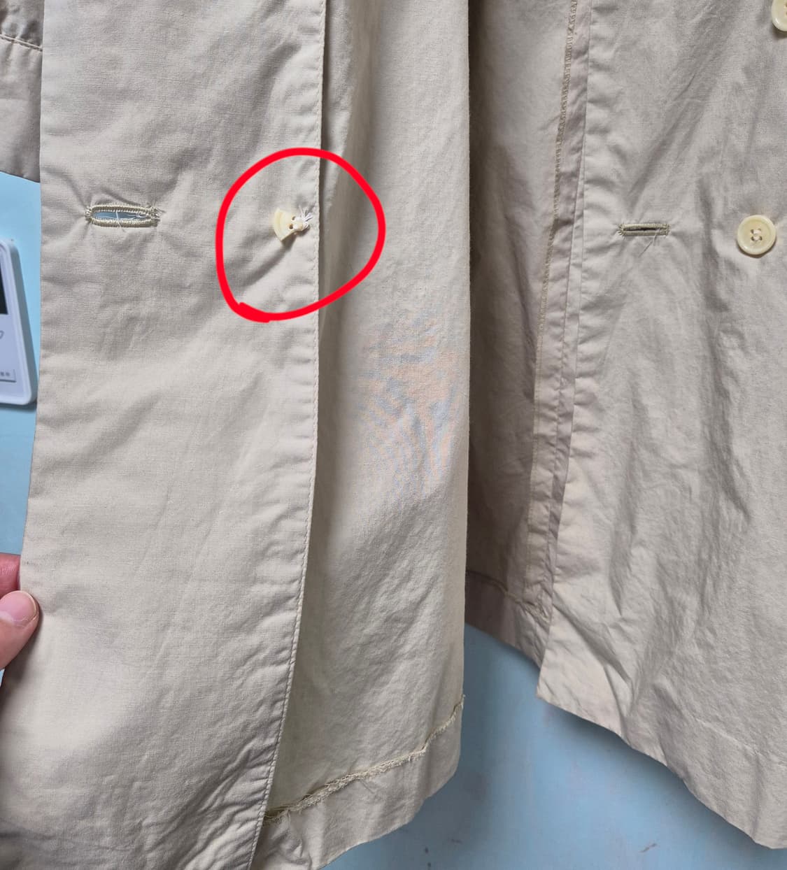 [F] 90's 히스테릭 글래머 베이지 코튼 코트 상품이미지5