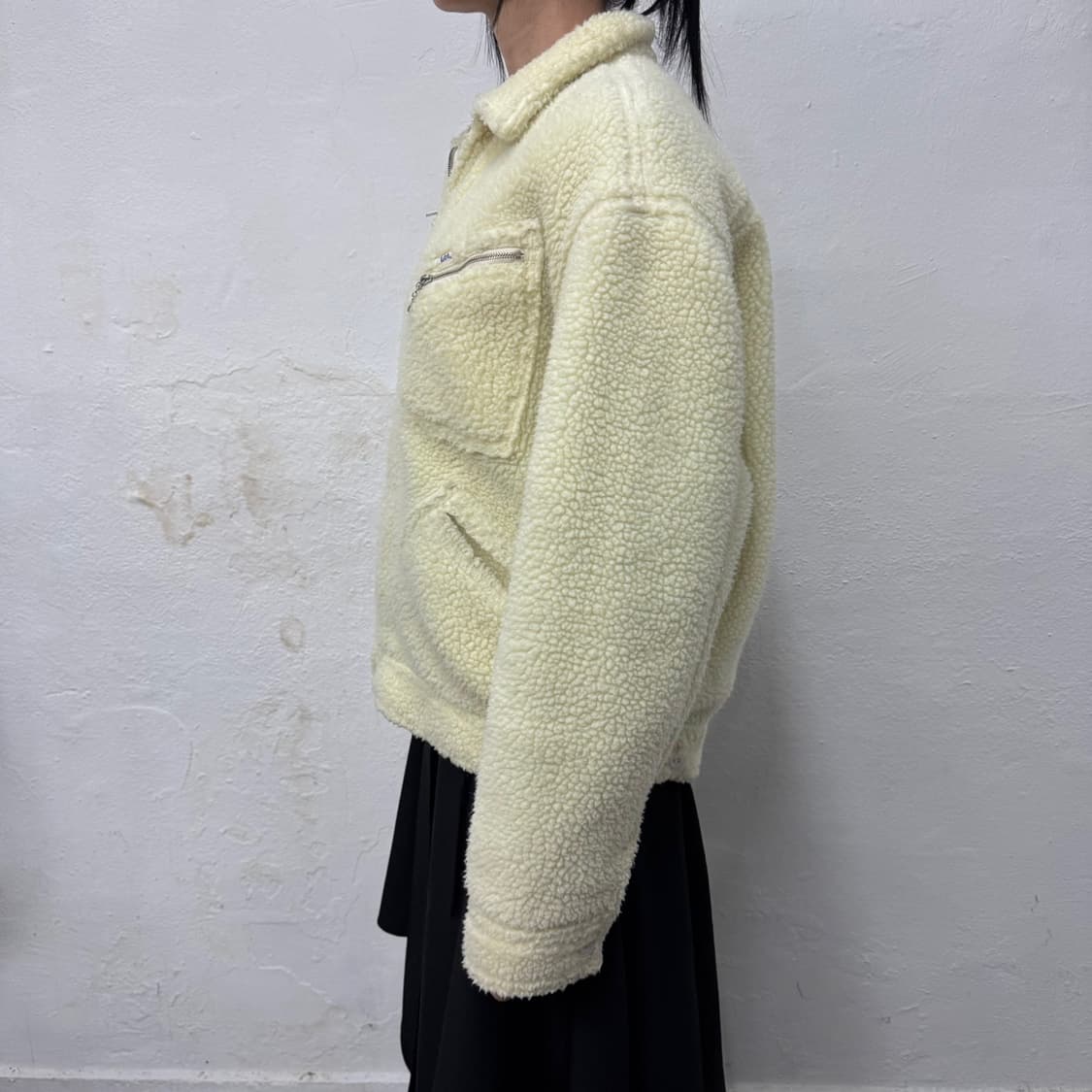 Lee x 빔즈(BEAMS) 아이보리컬러 쉐르파 91B 워크 자켓 상품이미지2