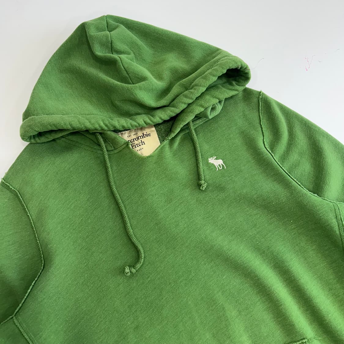 Abercrombie 아베크롬비 스몰로고 라이트그린 후드티 상품이미지4