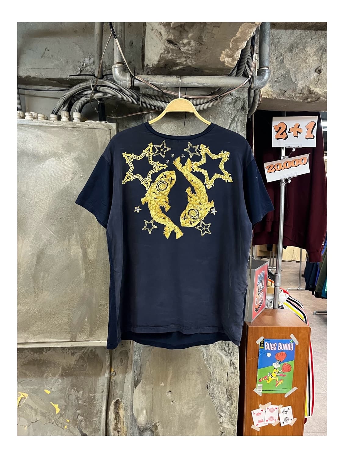 베르사체 반팔티 네이비 XL #csz3587 상품이미지1