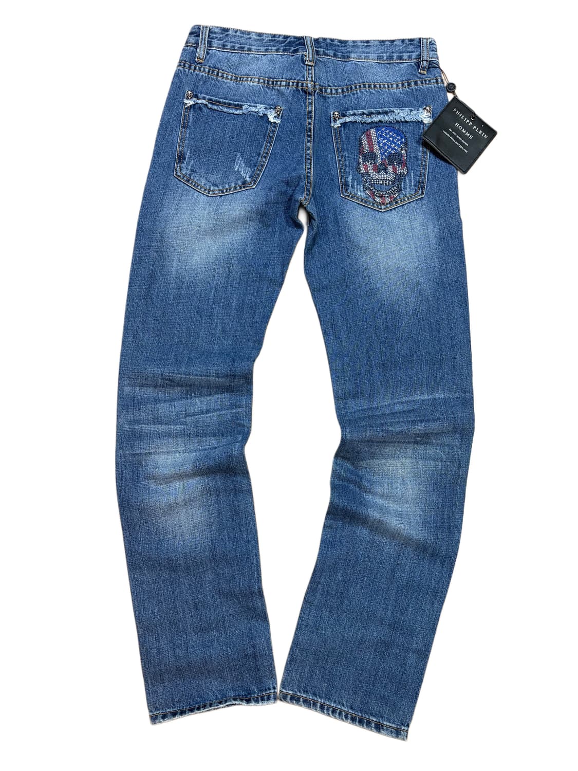 필립플레인 스컬 성조기 큐빅 데님 팬츠 상품이미지4