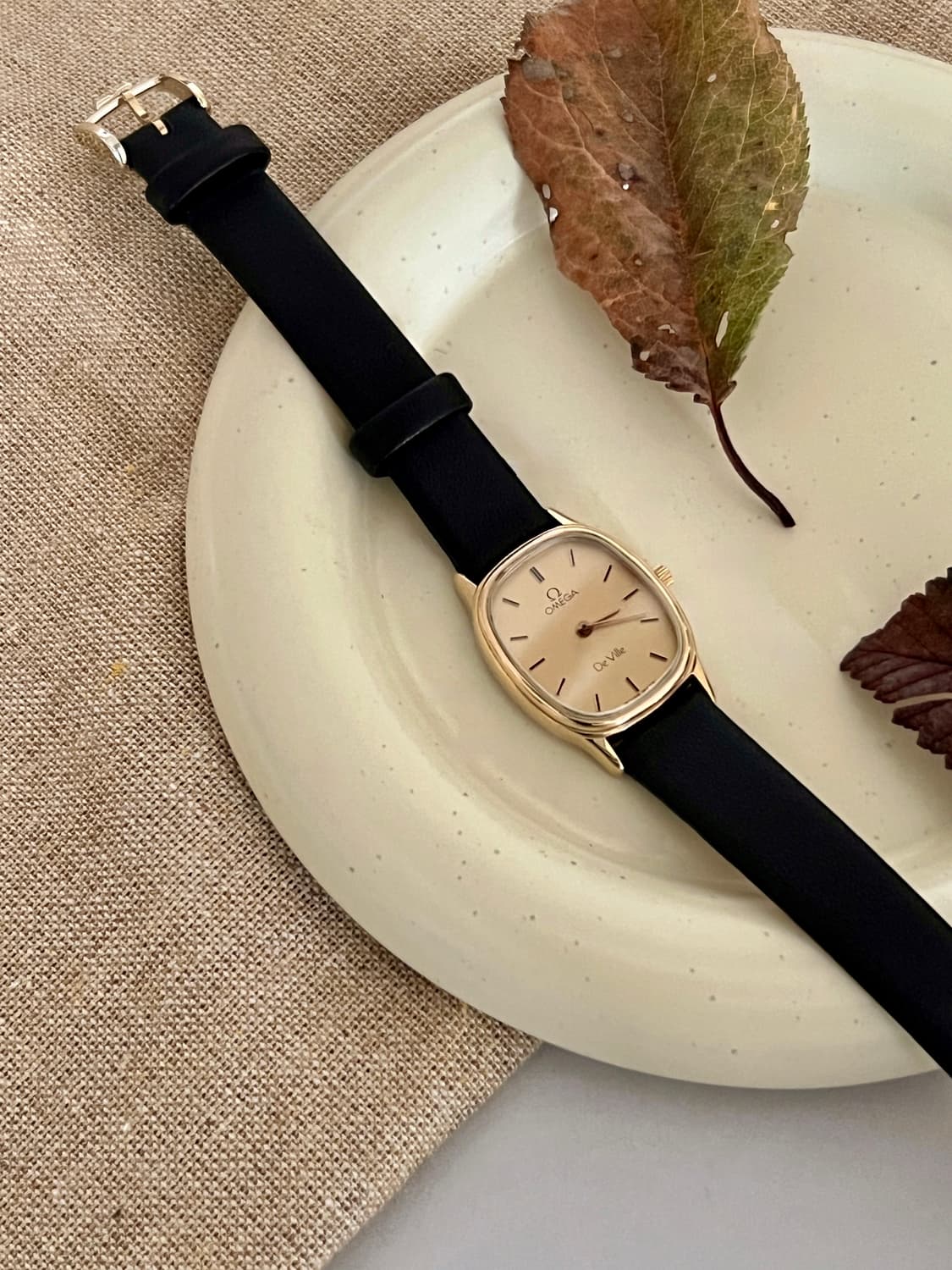 OMEGA 오메가 드빌 골드 케이스 쿼츠 시계  상품이미지1