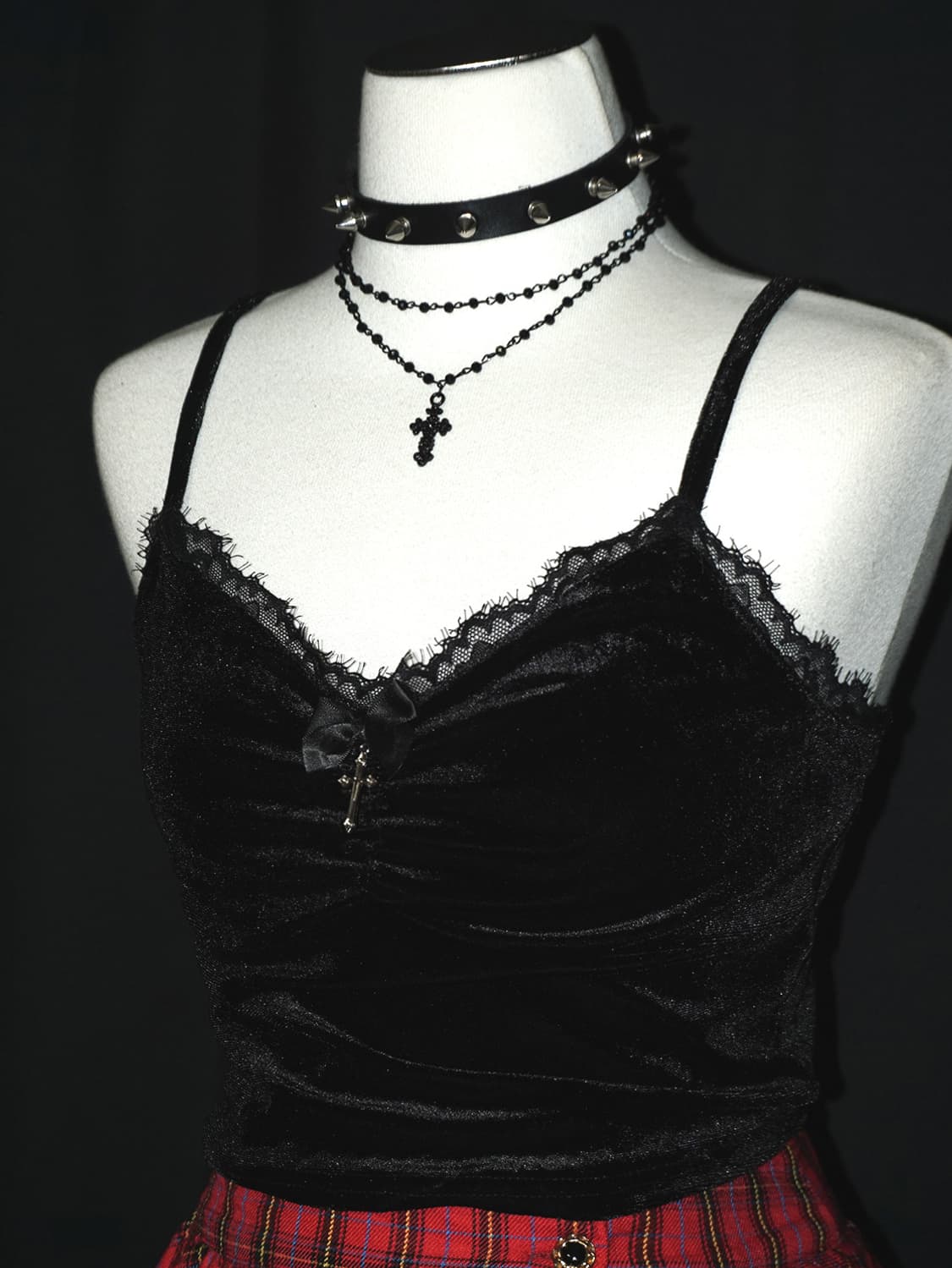 gothic cross velvet sleeveless  상품이미지4