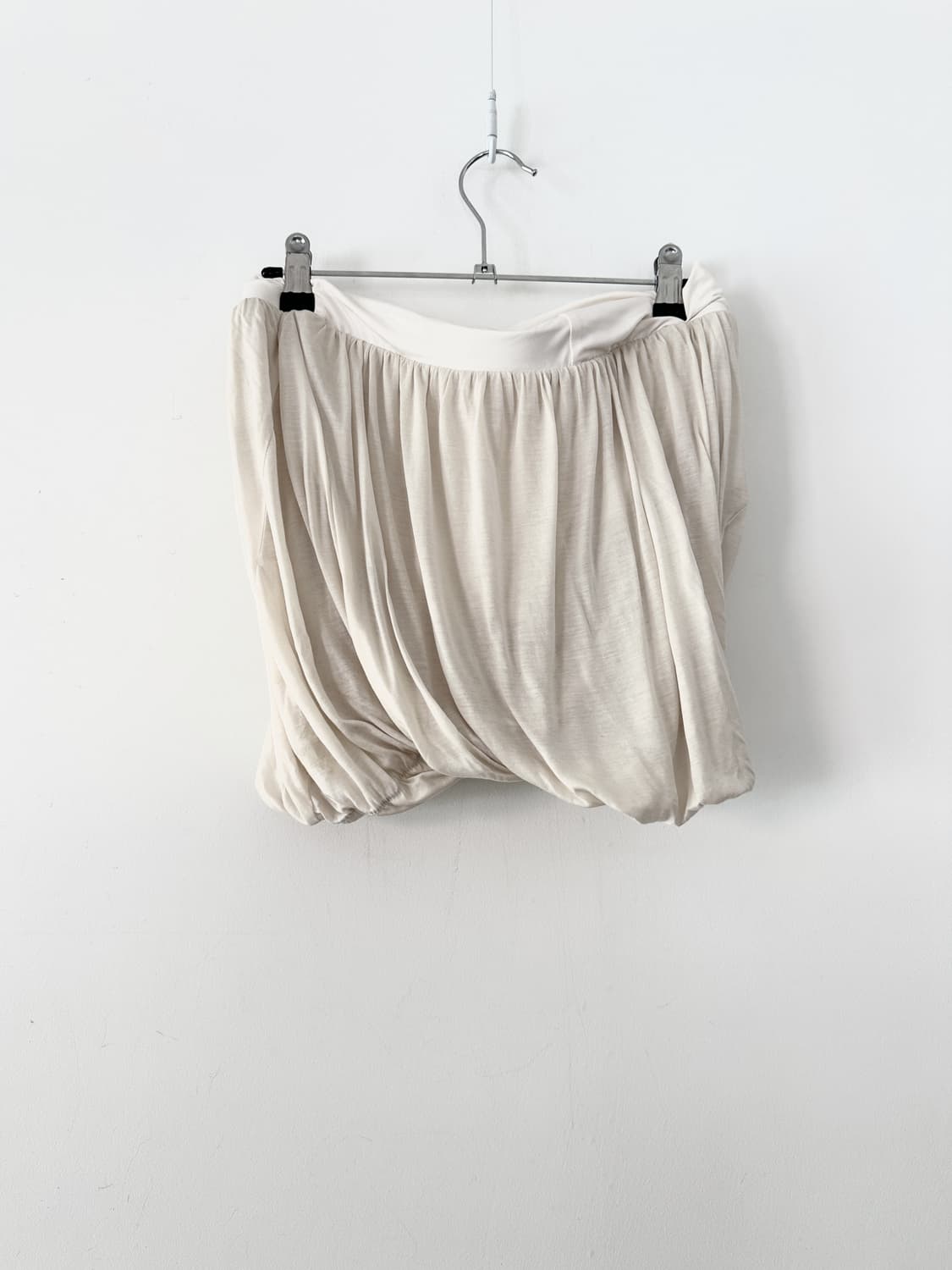 Whirl drape mini skirt / ivory 상품이미지3