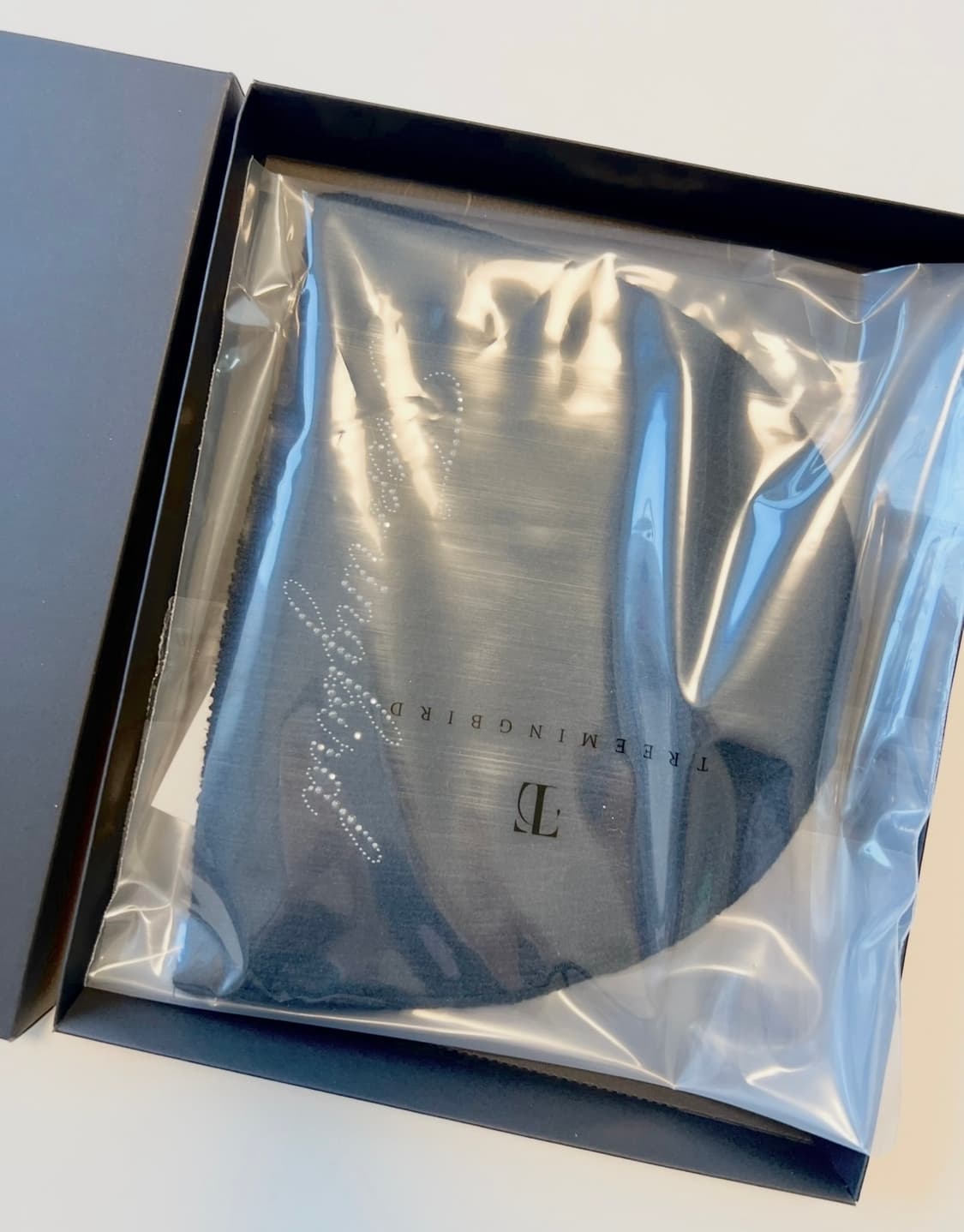 새상품) 트리밍버드 스파클 스크립트 비니 블랙 상품이미지2