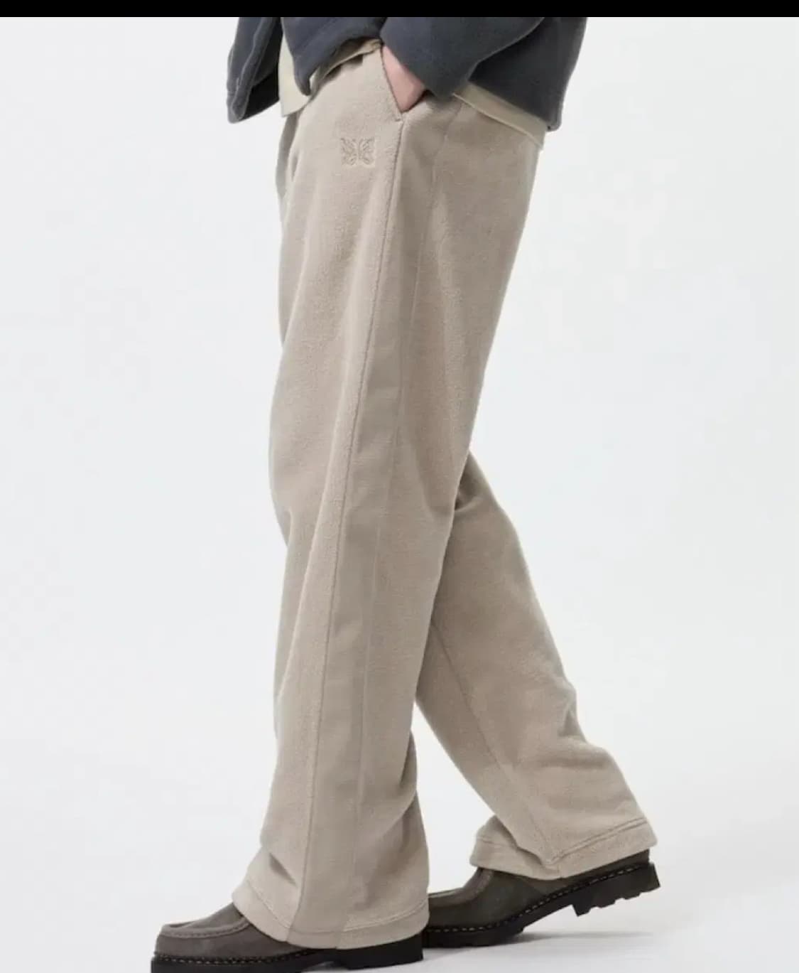 유니클로 니들스 후리스 와이드팬츠 Xs 긴버전 베이지 상품이미지1