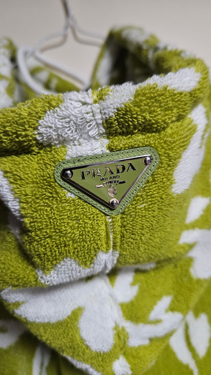 프라다 타올 후드 플로랄 플라워 카키 상품이미지4