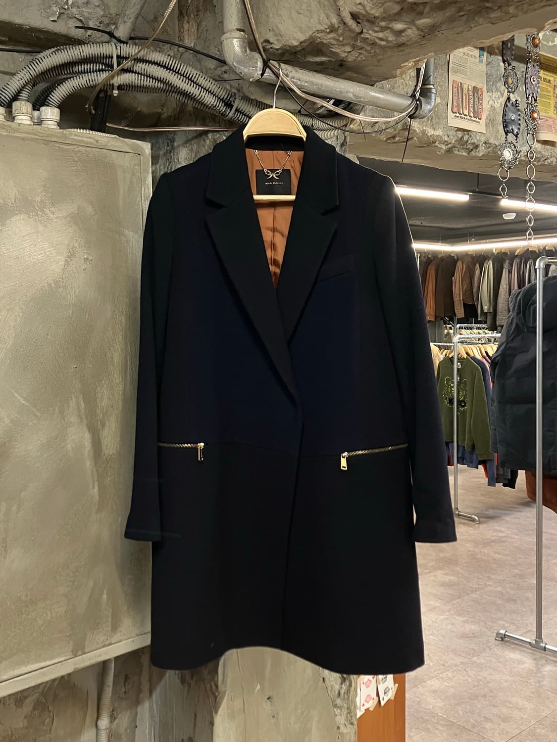 미디 롱 코트 블랙  #csz2614 상품이미지1