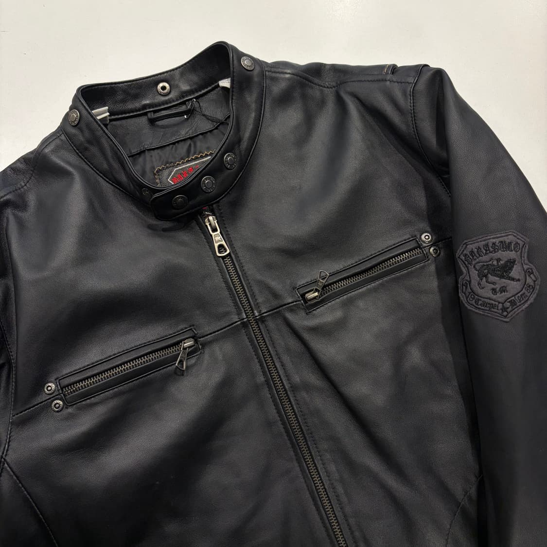 [XL] PARASUCO 파라수코 블랙 가죽 라이더 레더 자켓 C992 상품이미지3