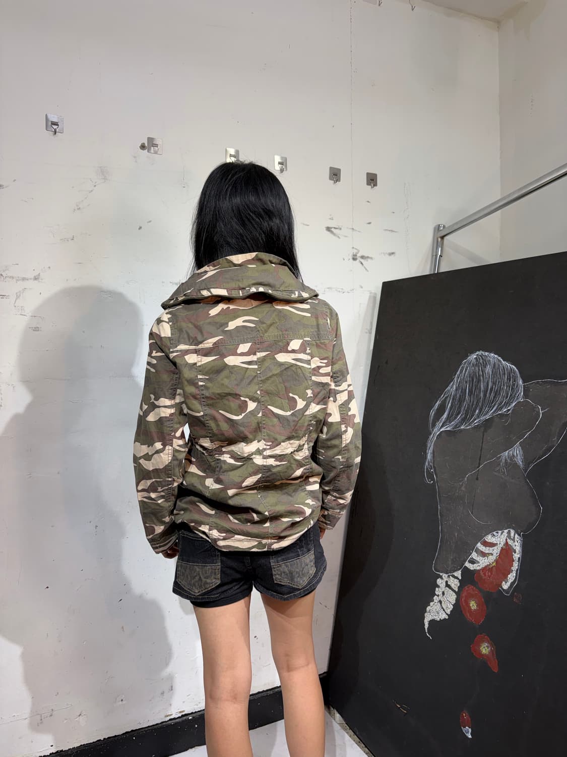 JPN OZOC 오조크 밀리터리 카모 갸루 자켓 야상 36 상품이미지5