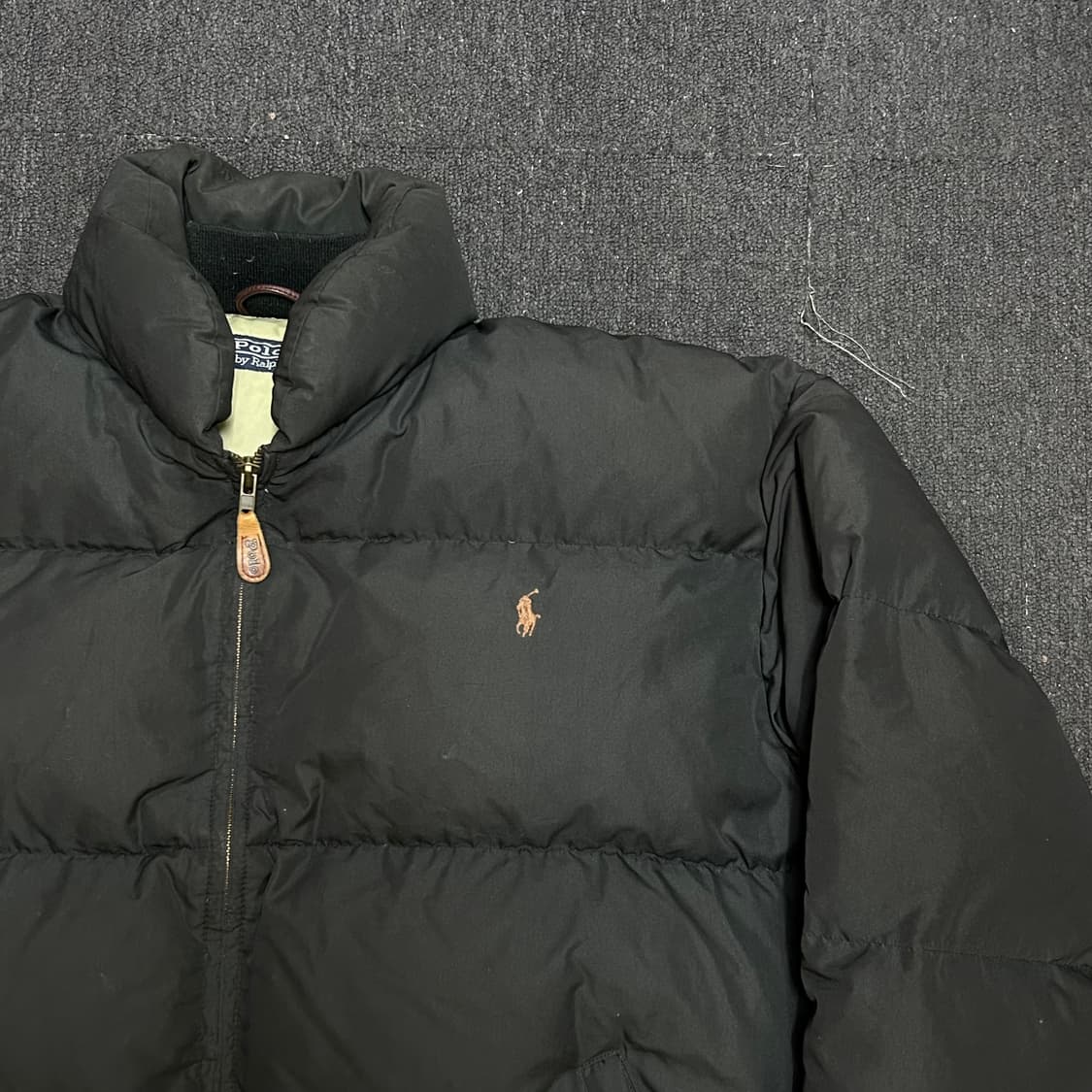 90s 폴로 랄프로렌 덕다운 푸퍼 블랙 패딩 파카 L 상품이미지3