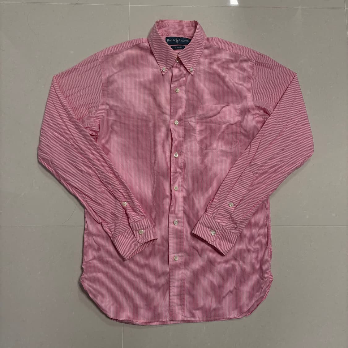 정품 폴로 랄프로렌 핑크 스트라이프 셔츠 상품이미지2