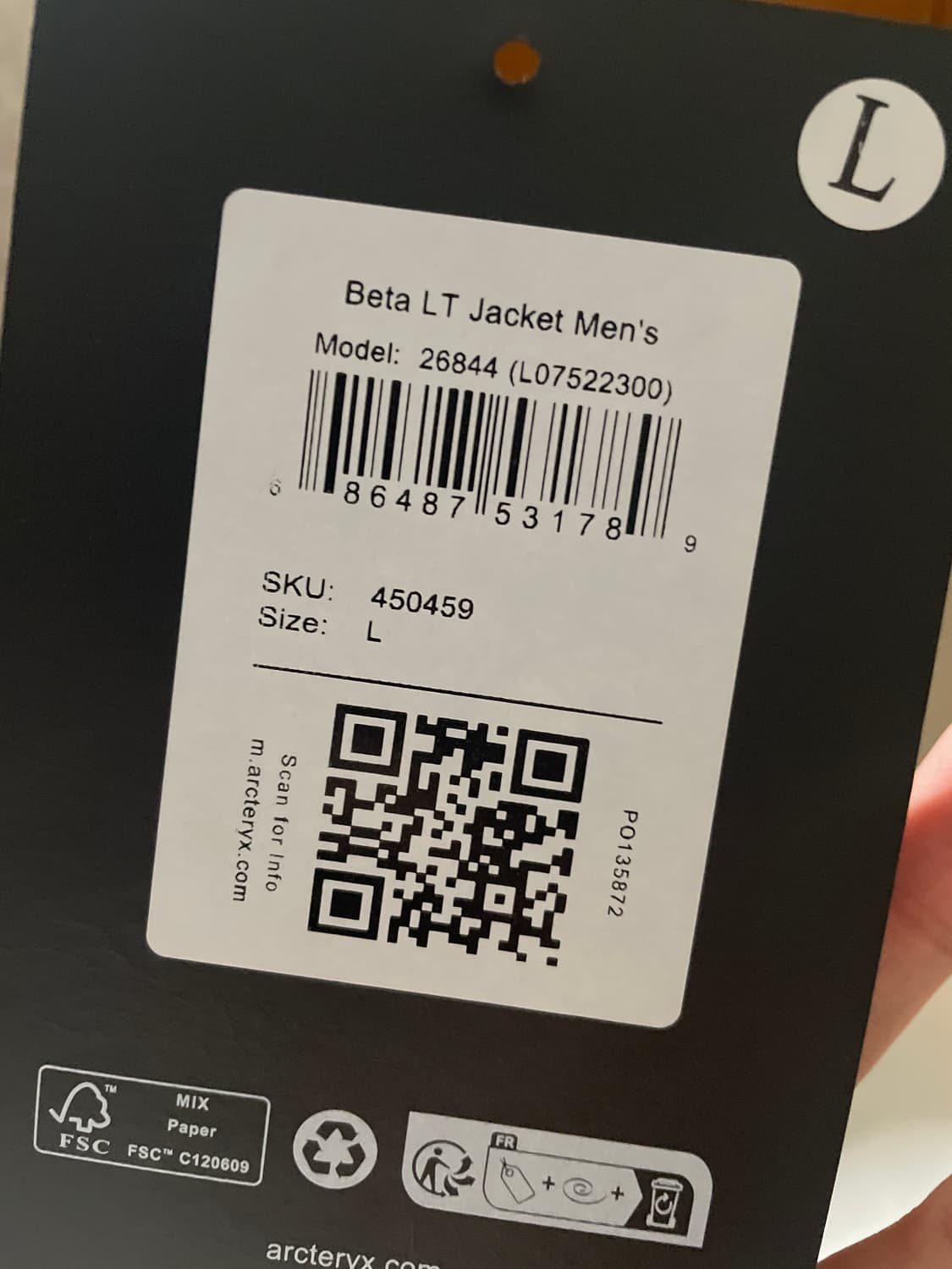 아크테릭스 베타 LT 블랙 L 상품이미지5