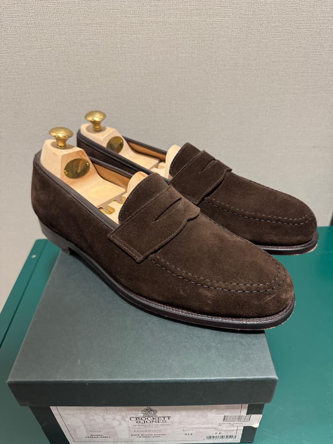 크로켓앤존스 보스턴 스웨이드 로퍼 다크 브라운 UK9 상품이미지1