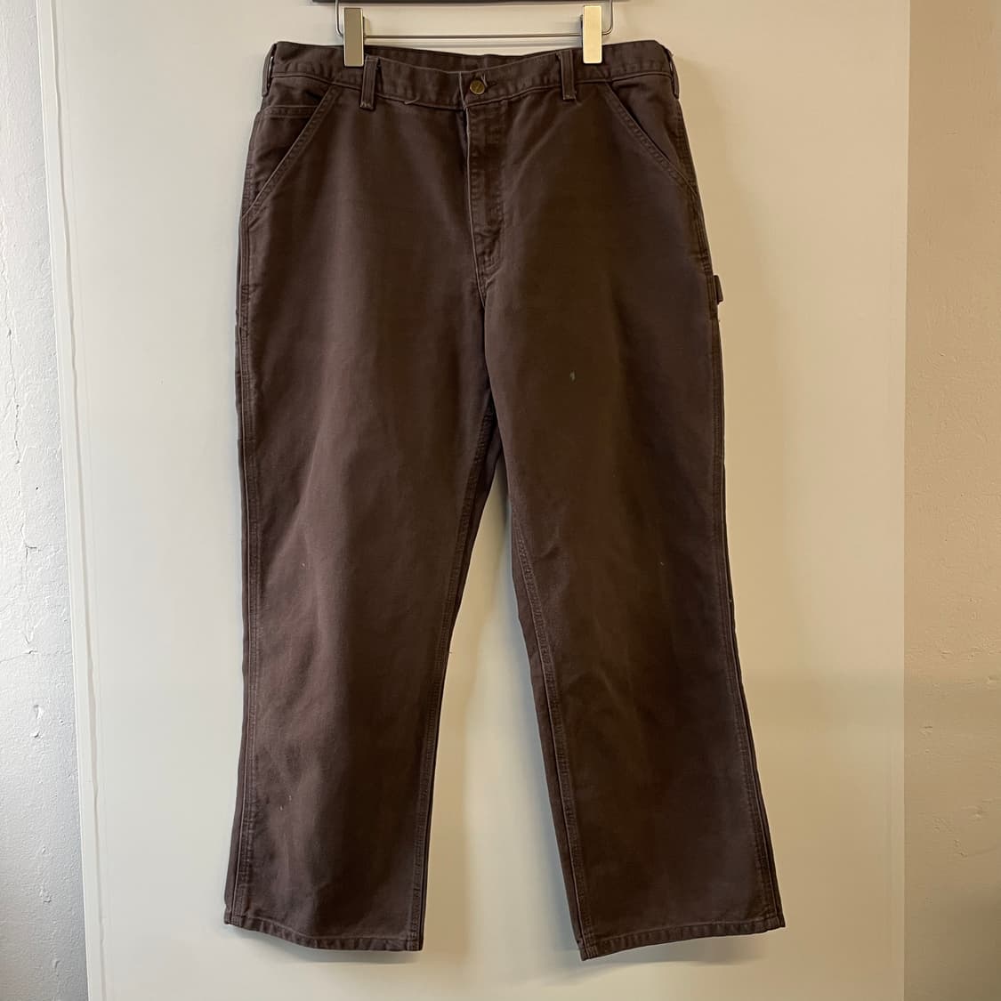 칼하트 다크 브라운 워크팬츠 상품이미지2