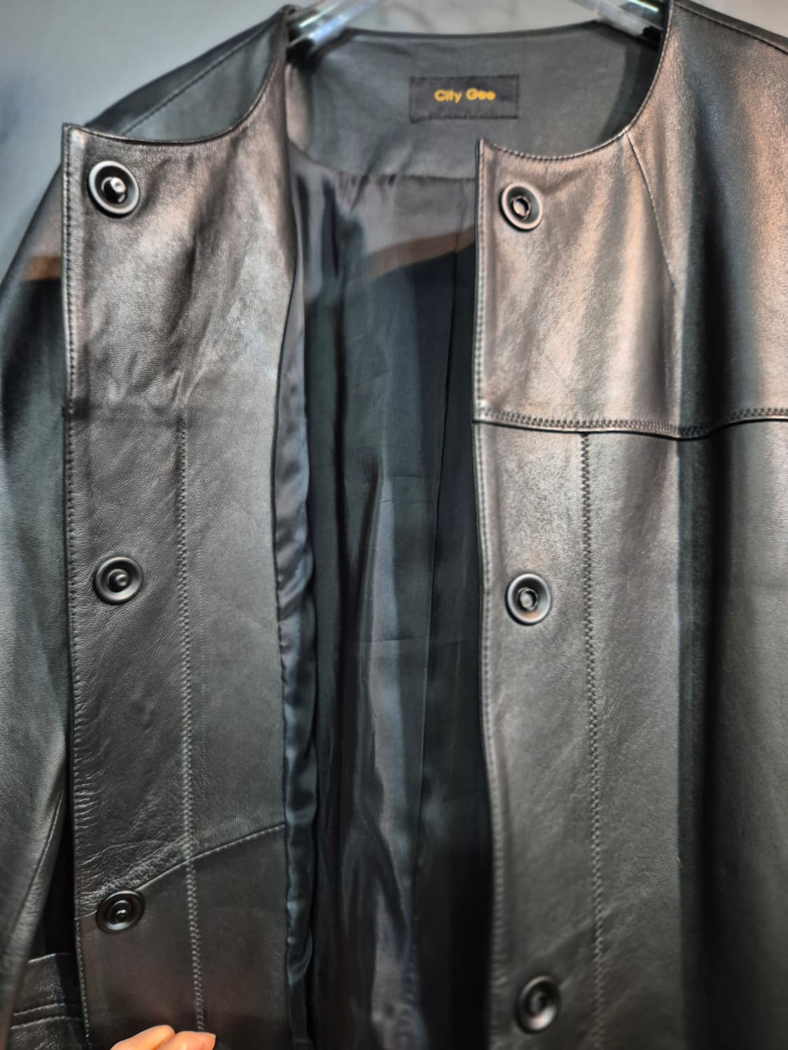 City Gee 여성 양가죽 코트 블랙 66 새거수준 상품이미지7