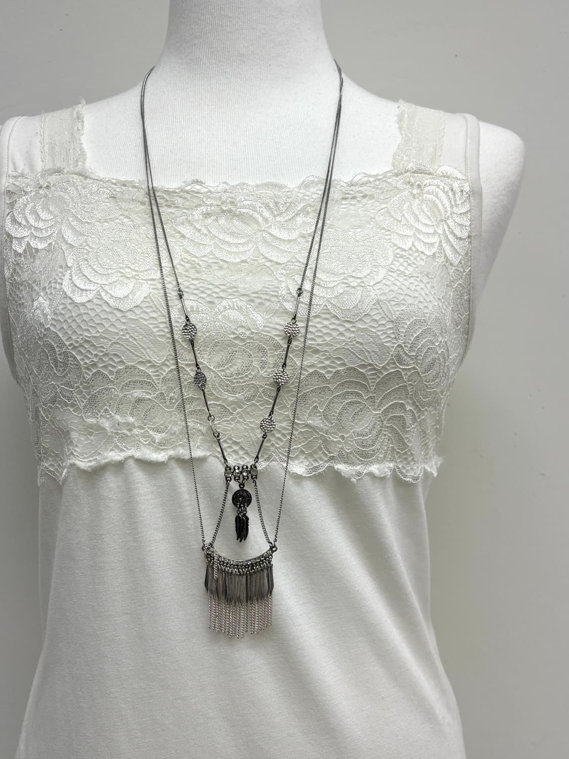 빈티지 보헤미안 실버 목걸이 상품이미지1