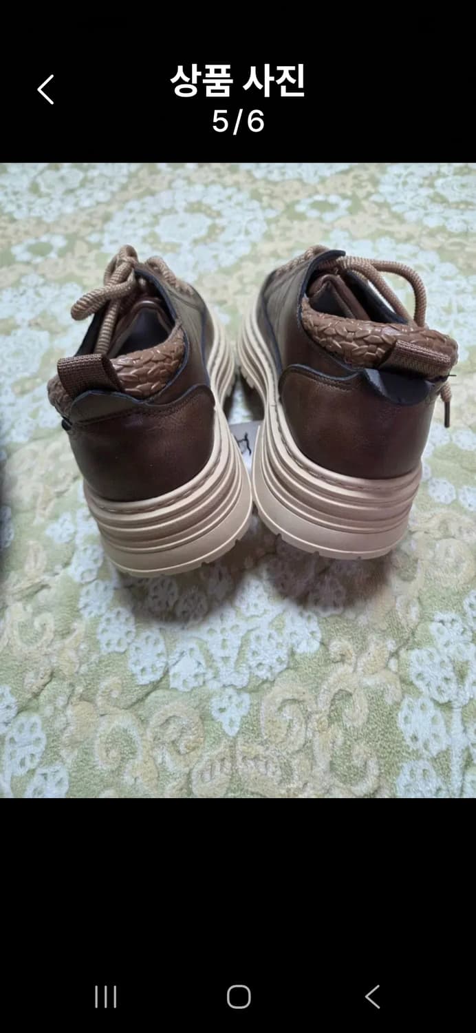 브라운 가죽 캐주얼 운동화270 상품이미지5