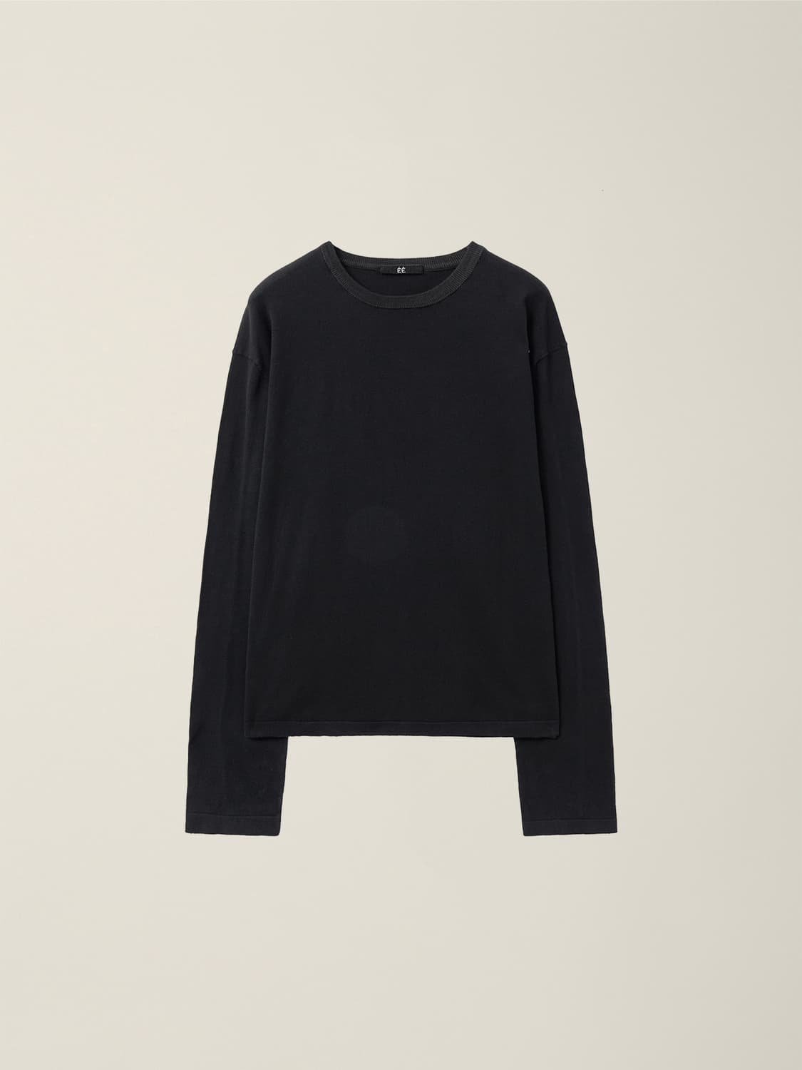 ESSENTIAL KNIT BLACK 누마레ee 긴팔 얇은 니트 상품이미지1