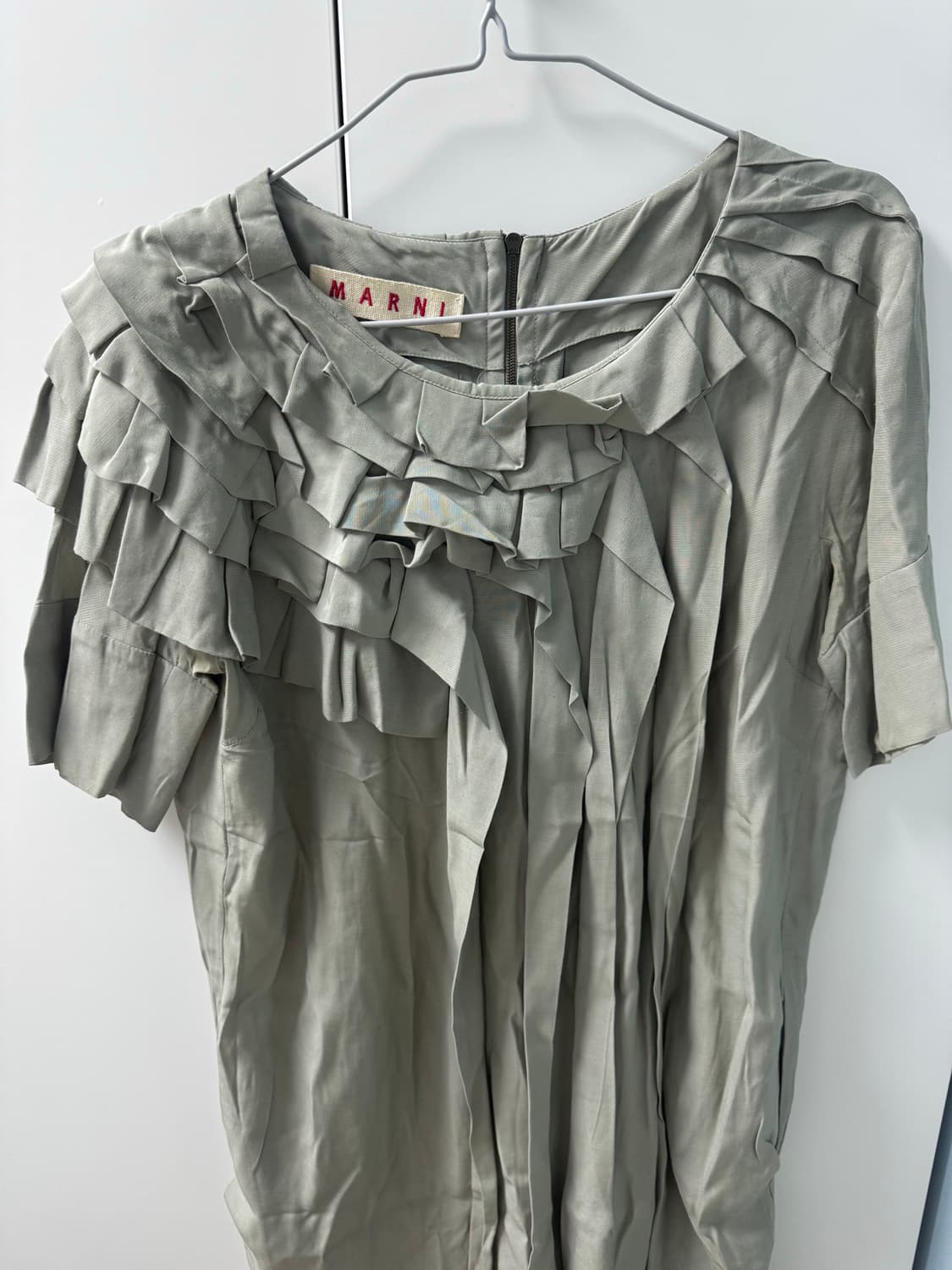 마르니 러플 그레이 원피스 상품이미지2