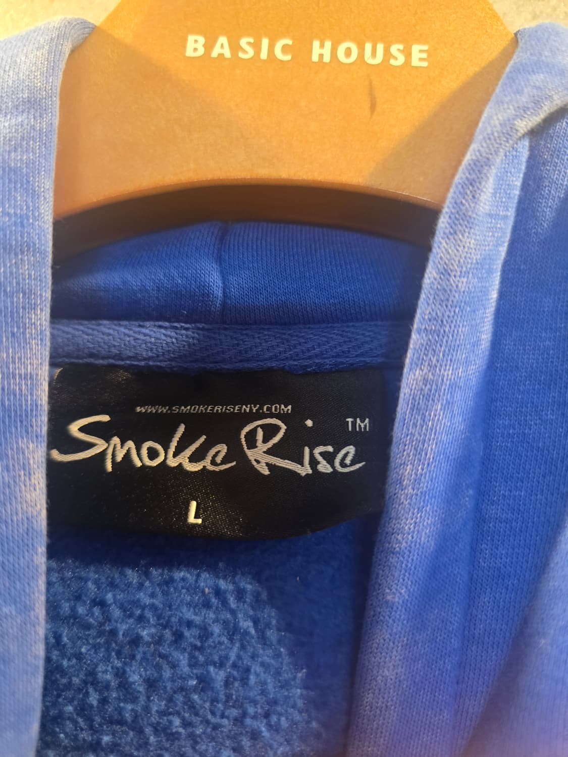 Smoke Rise. 블루 프린팅. 후드티 상품이미지4