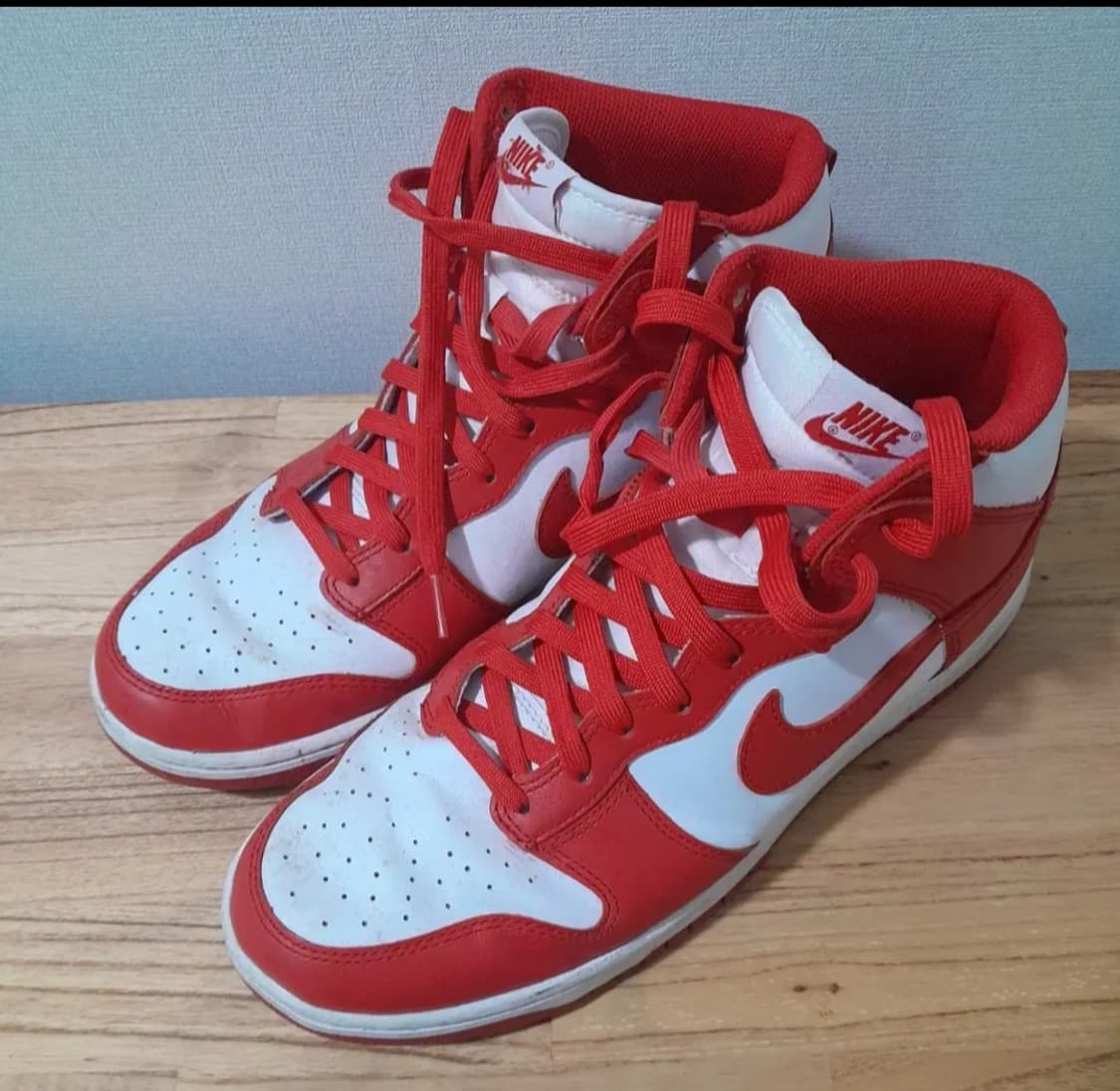 나이키 조던 덩크 하이 빨/흰 상품이미지3