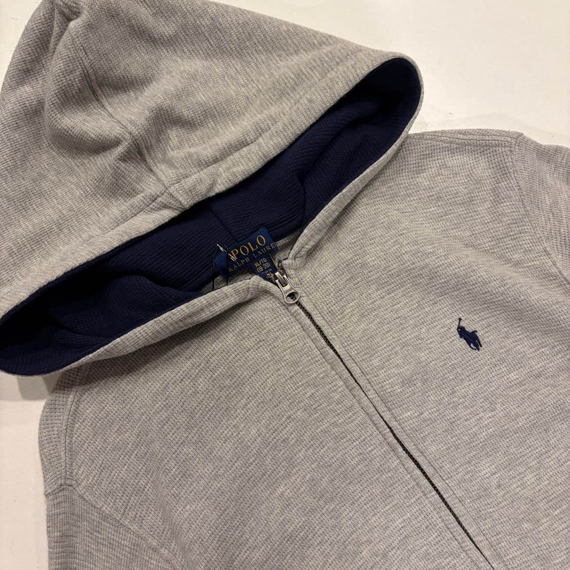 [XL] 폴로 랄프로렌 니트 후드집업 그레이 B501 상품이미지3