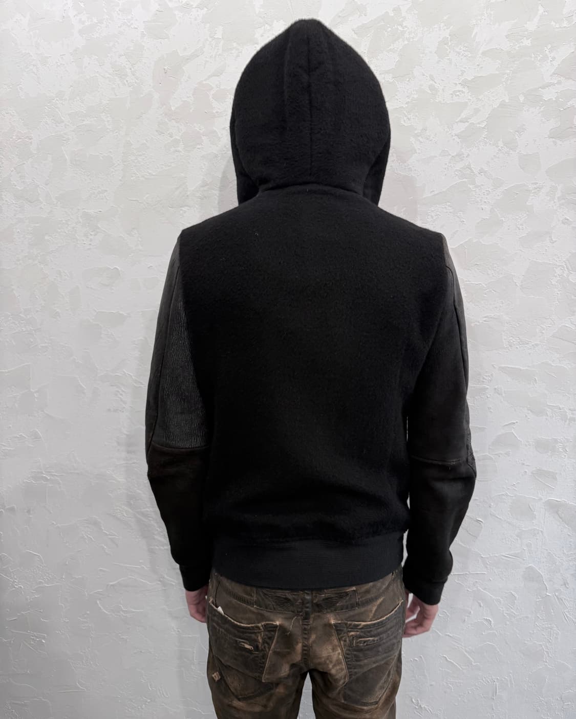 DBSS 15AW “feather to snow” 레더슬리브 봄버 상품이미지5