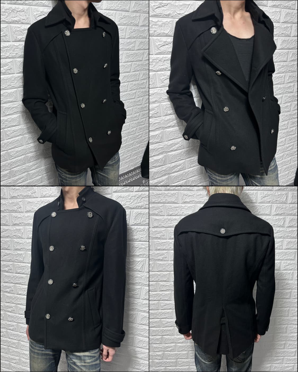 우영미 나폴레옹 버튼 탈부착 카라 코트 상품이미지1