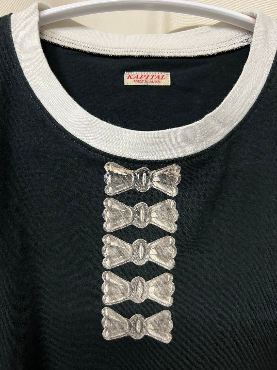 캐피탈 20 저지 링거 티셔츠 버터플라이 콘초 Pt 블랙 4 상품이미지4