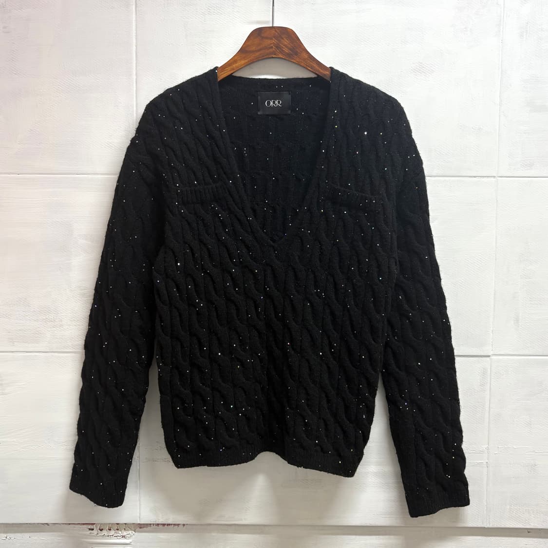 ORR 오르 스팽글 글리터 니트 탑 상품이미지1