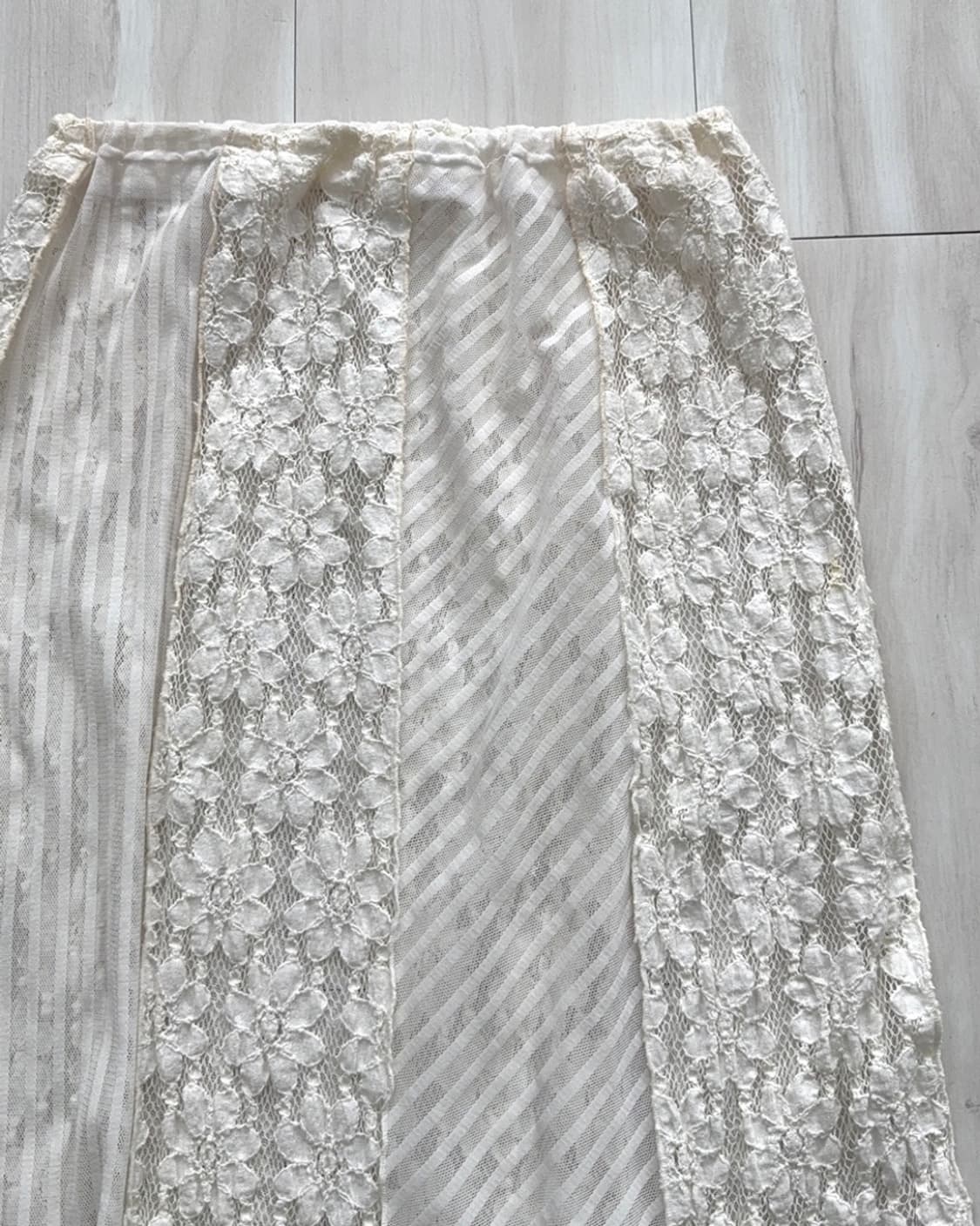 Ivory Lace Layering Midi Skirt 상품이미지8