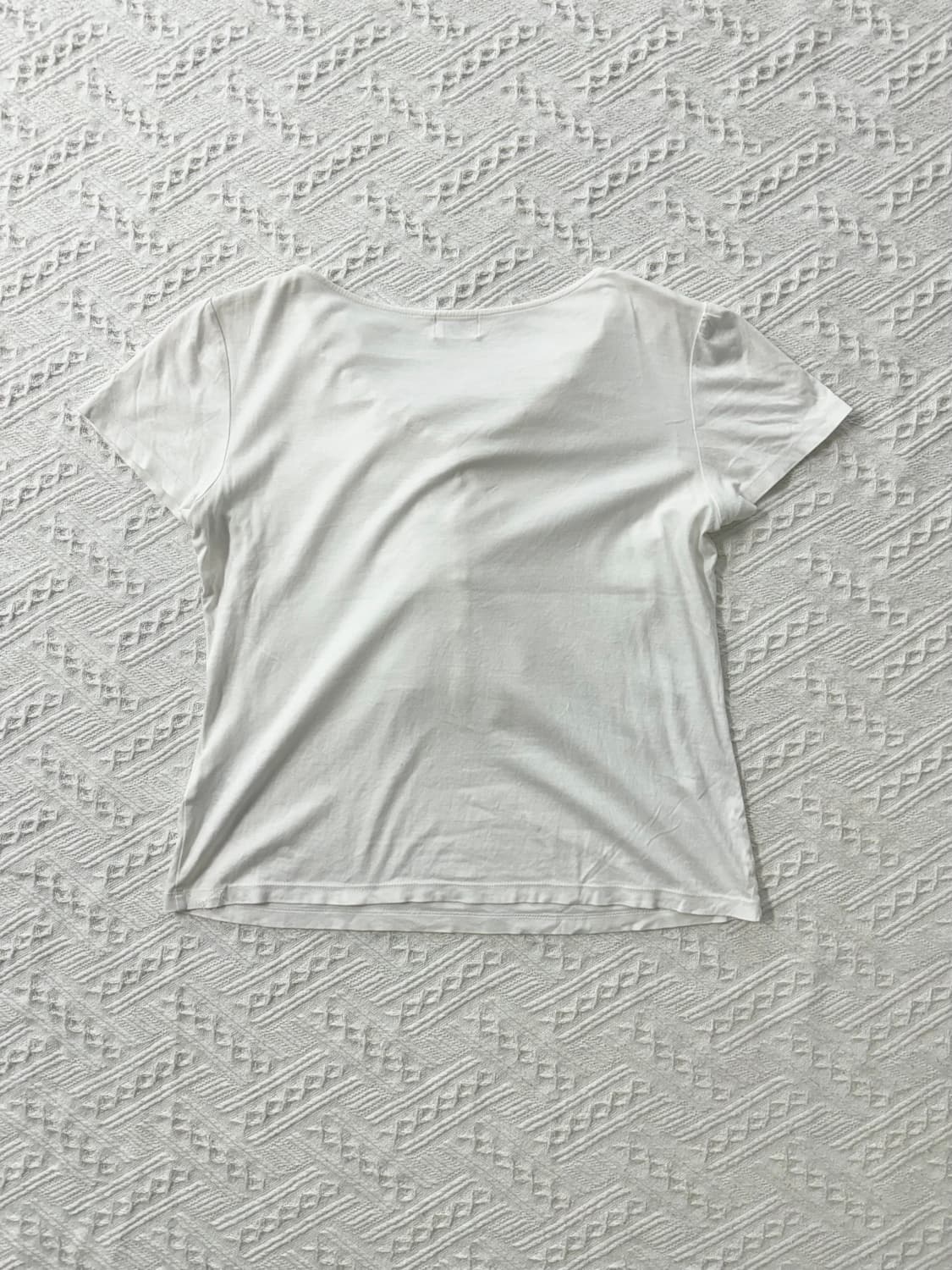 레이스 러플 버튼 넥 탑 상품이미지8