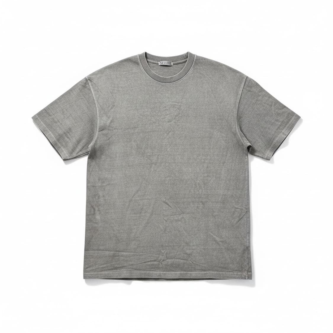 SETTLE 빈티지 워싱 반팔 티셔츠 그레이 상품이미지1