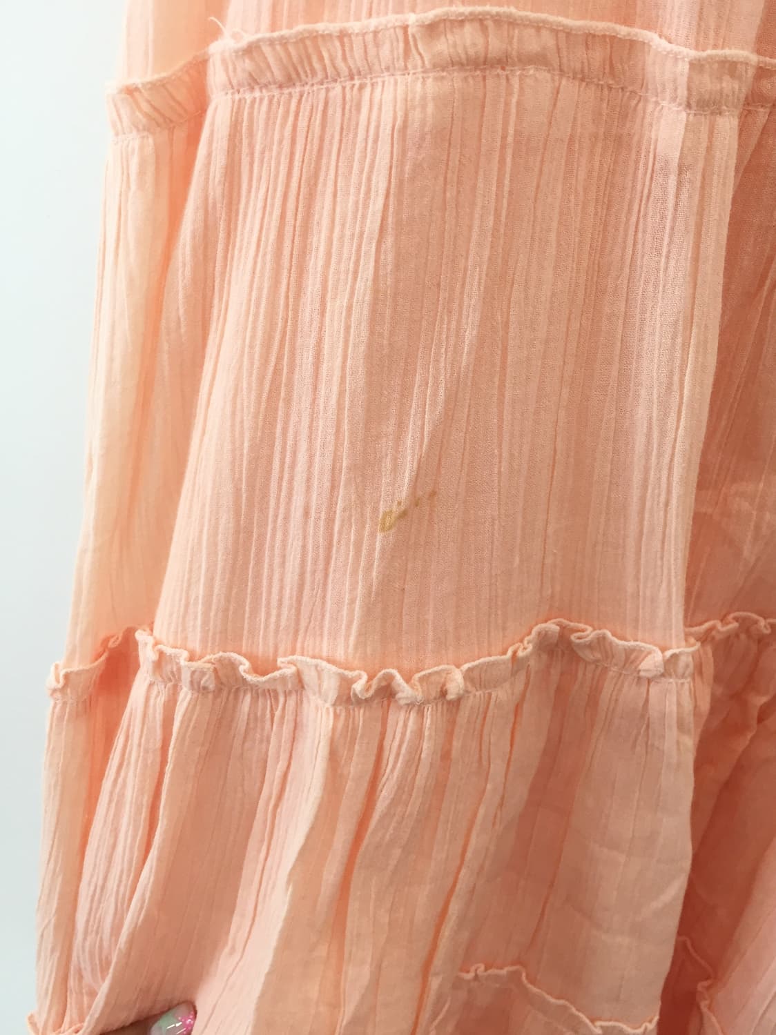 Jpn Peach Tiered Cotton Skirt 상품이미지6