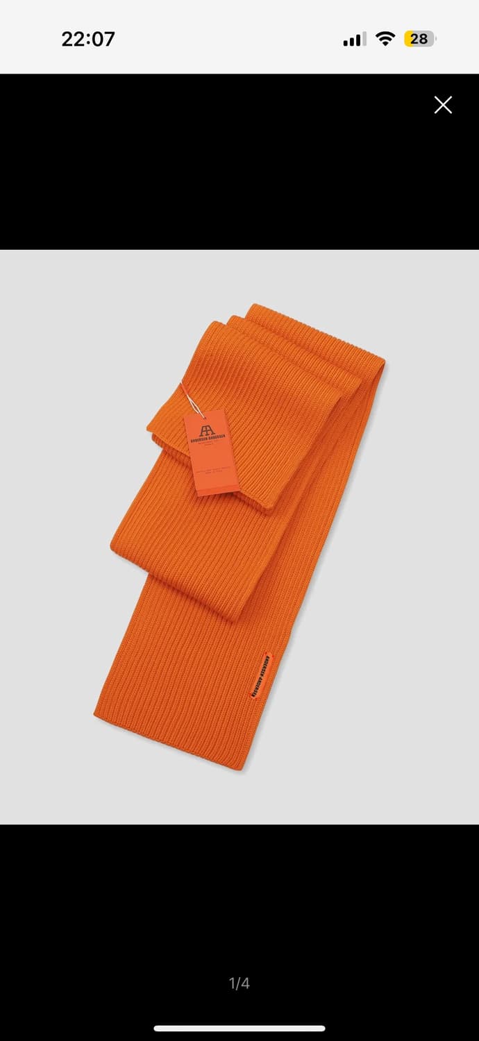 안데르센안데르센 와이드 머플러 오렌지 상품이미지1