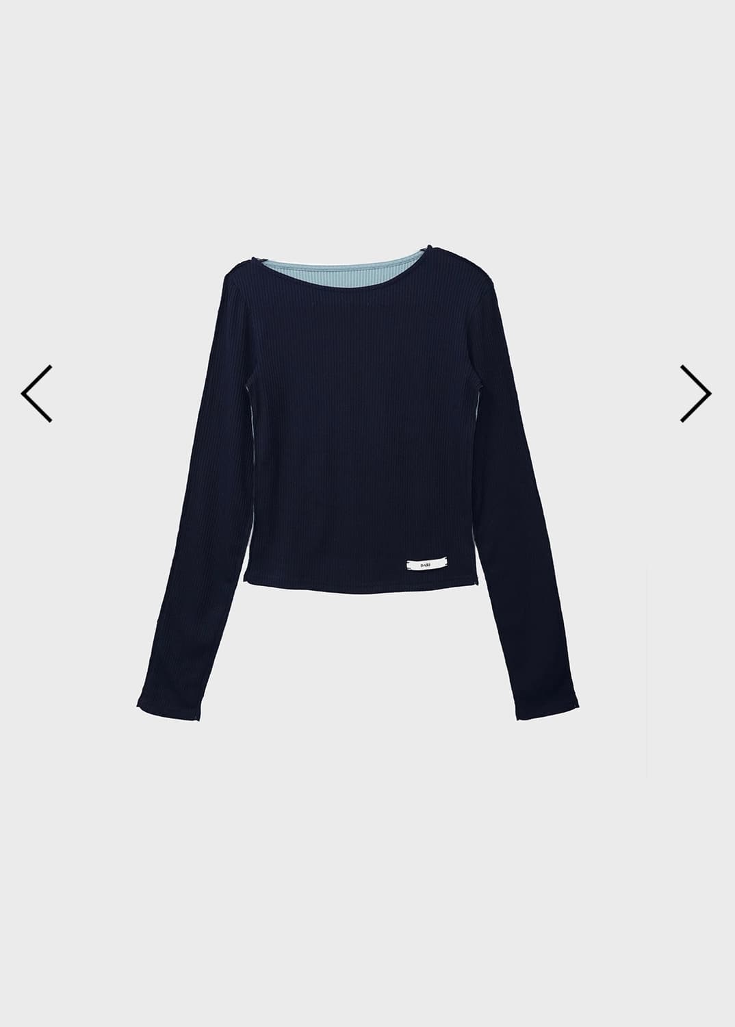 데어드 하프앤하프 롱슬리브 네이비 상품이미지4