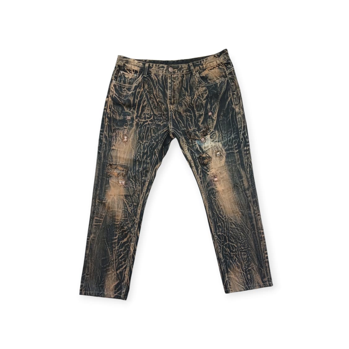 빈티지 패치워크 데님 팬츠 상품이미지1