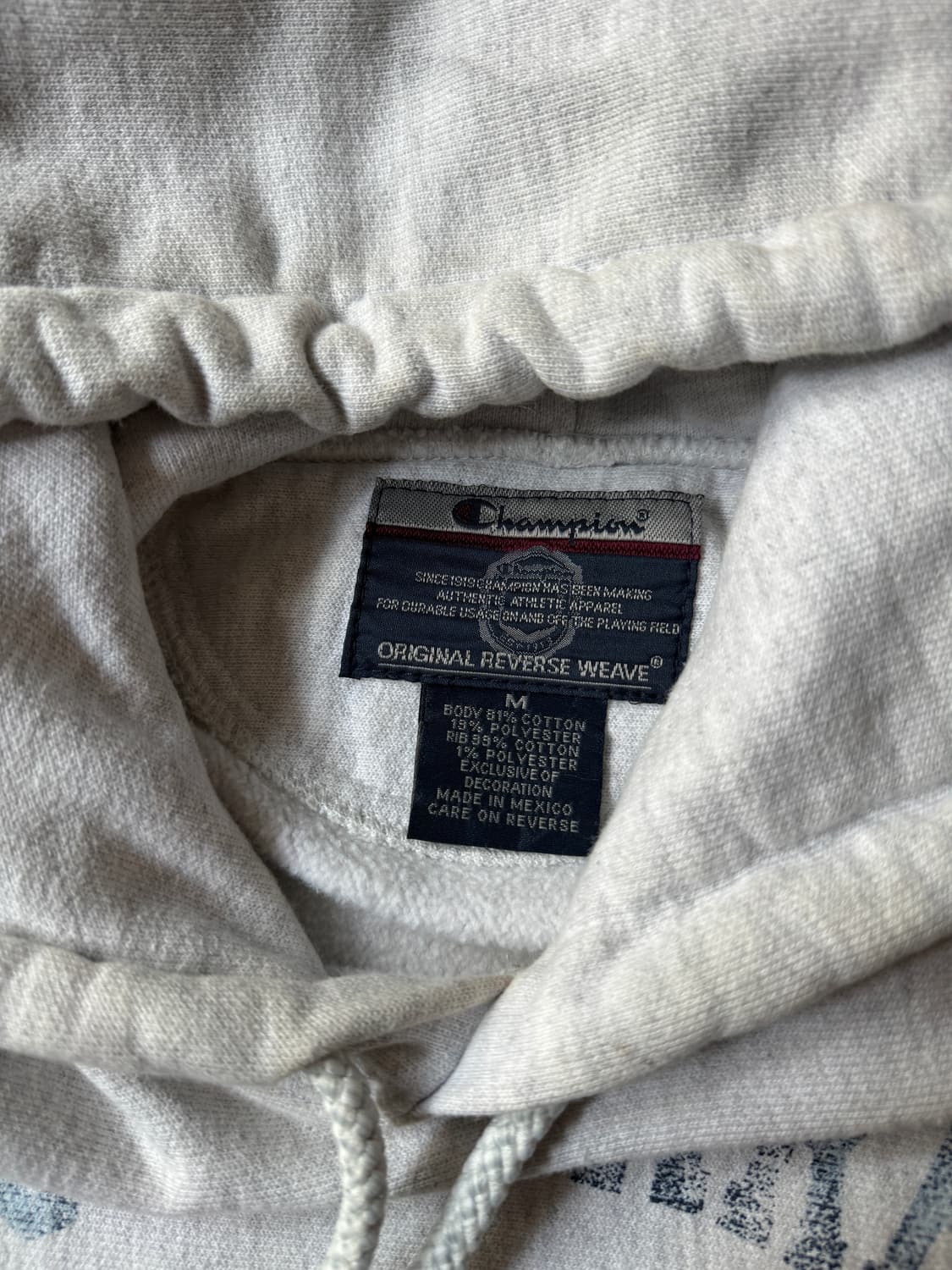 [M]00s 챔피온 리버스위브 STONE HARBOR 멜란지 후드 티셔츠 상품이미지4