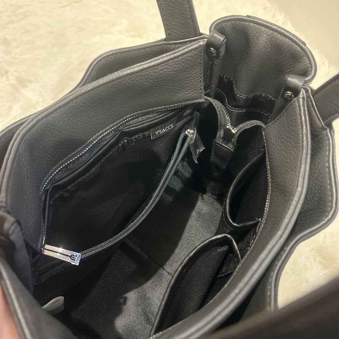 요지야마모토 y'saccs 소가죽 미니 토트백 상품이미지8