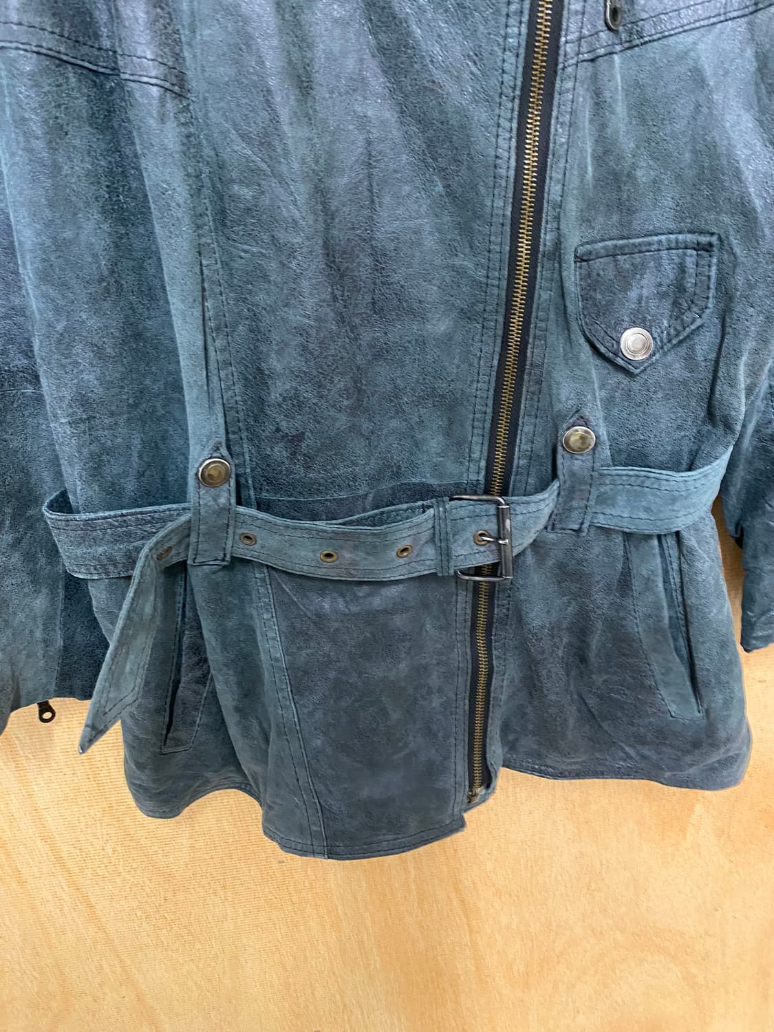 VTG leather western rider coat 가죽 라이더 코트 상품이미지6