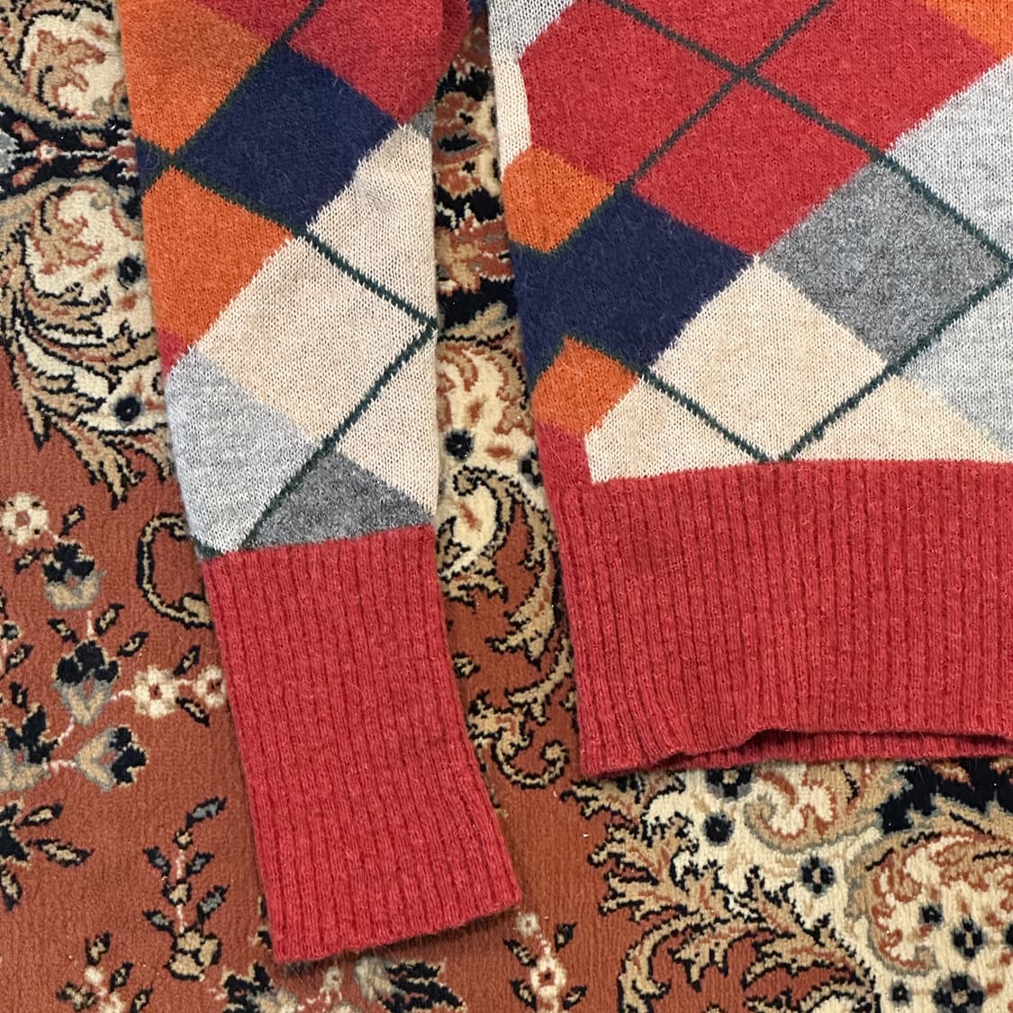 비비안웨스트우드 orb 아가일 모헤어 니트 (S) 상품이미지5