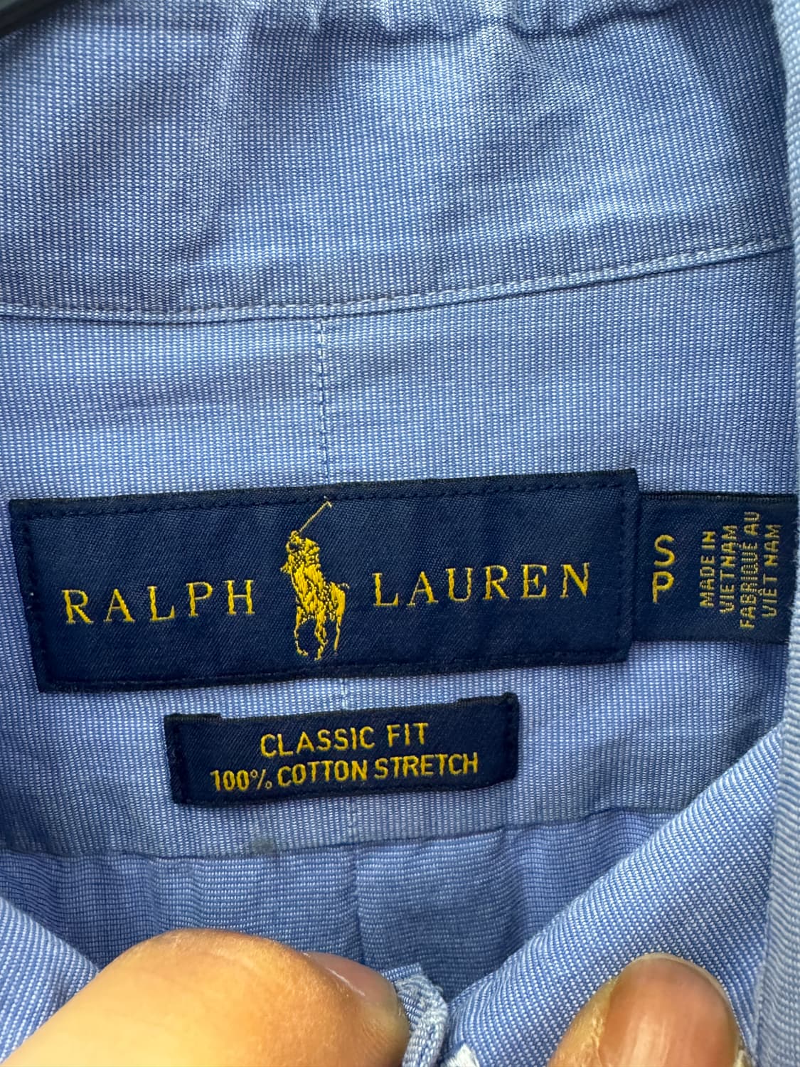 폴로 랄프로렌 블루 옥스포드 셔츠 S 상품이미지3