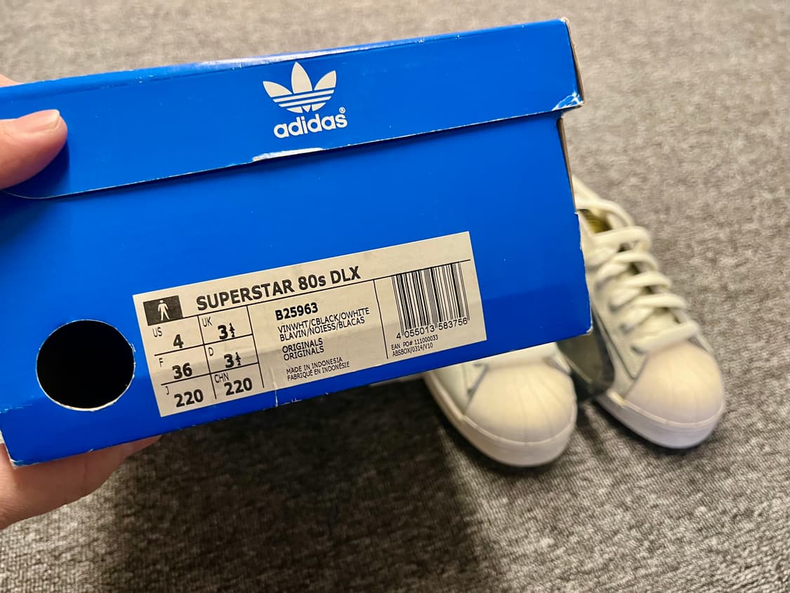 [220] 아디다스 슈퍼스타 80s 디럭스 빈티지화이트블랙 새제품  상품이미지8