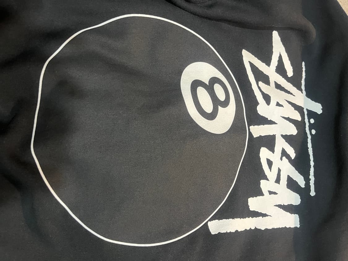 스투시 에잇볼 후드집업 블랙 S 상품이미지6