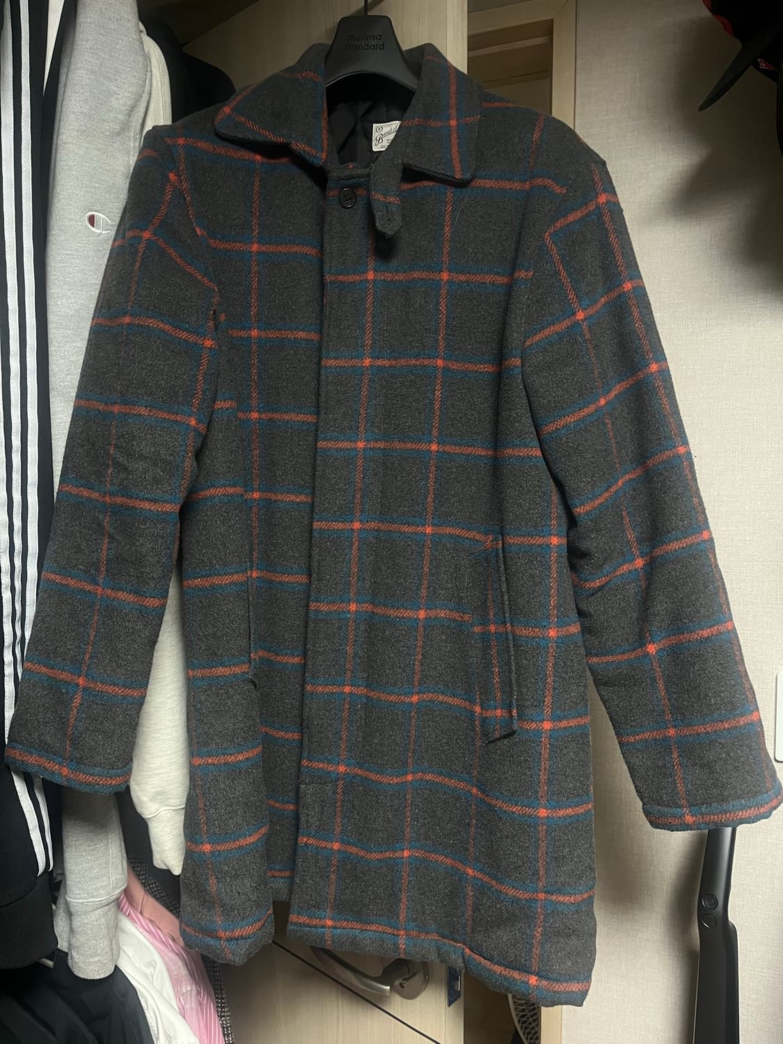 빈티지 체크 코트 판매 상품이미지1