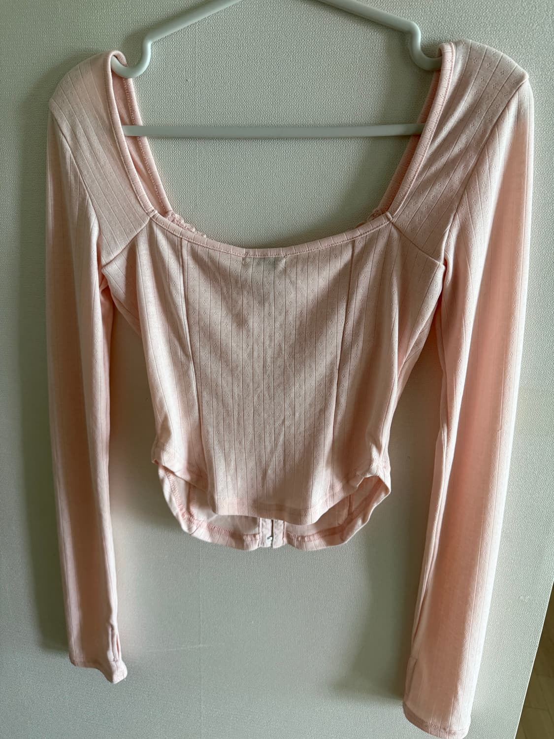 Joan Corset Long Sleeve Top (Pink) 상품이미지5